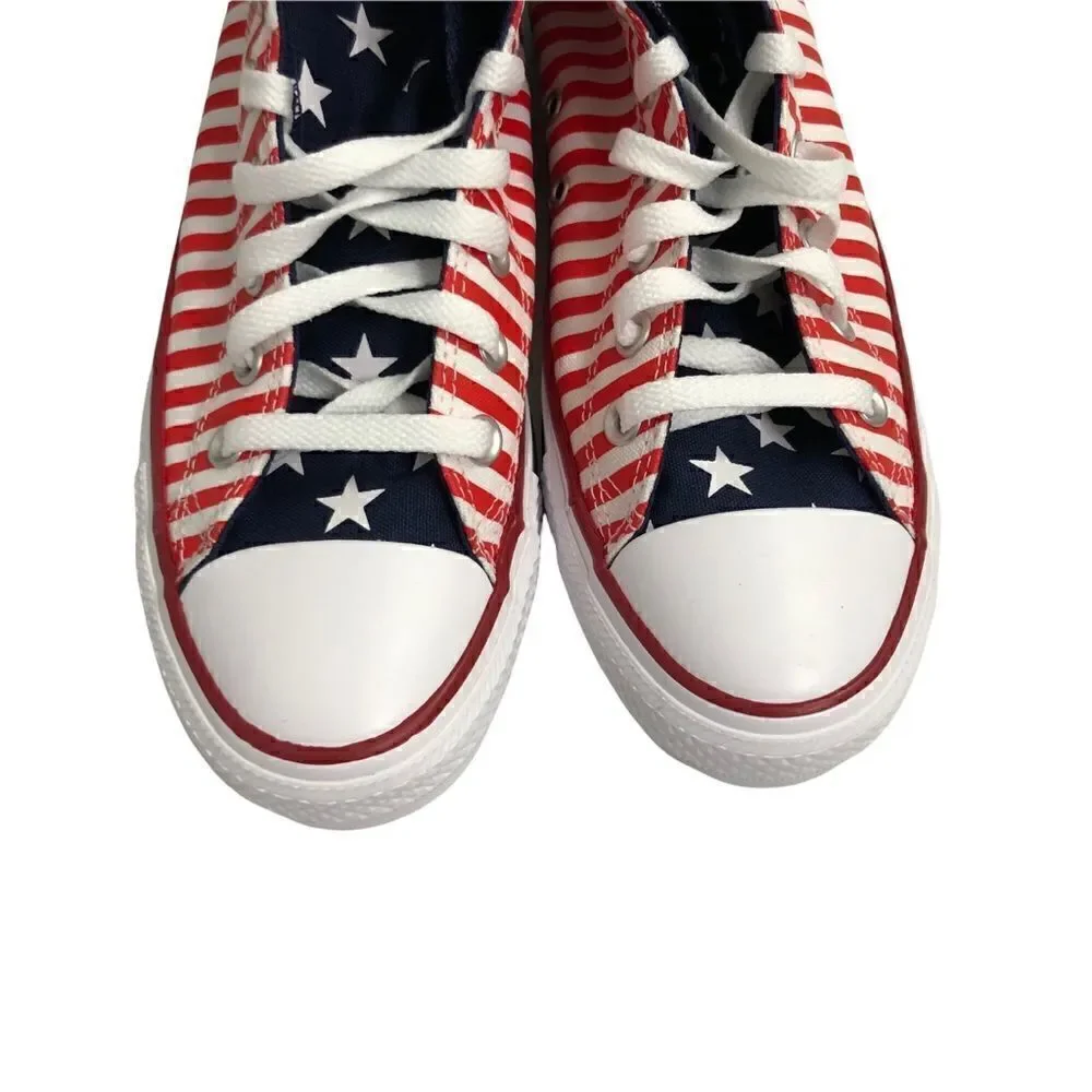 Converse Patriotic CTAS Chuck Taylor All Star Hi Top Sneakers Red White Blue